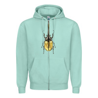 Seafoam hercules beetle Zipper Hoodie - LillyAllenDesigns