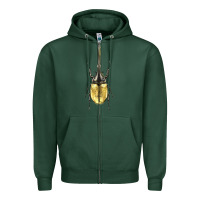Sports Green hercules beetle Zipper Hoodie - LillyAllenDesigns
