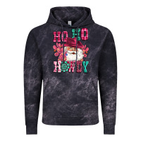 Cloud Black ho ho howdy santa pink christmas Vintage Hoodie - CowGirlArtShop