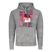 Cloud Rock ho ho howdy santa pink christmas Vintage Hoodie - CowGirlArtShop