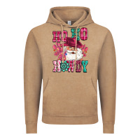 Vintage Coffee ho ho howdy santa pink christmas Vintage Hoodie - CowGirlArtShop