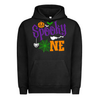 Pigment Black spooky one boy halloween 1st birthday matching family t shirt Urban Hoodie - trangStudio