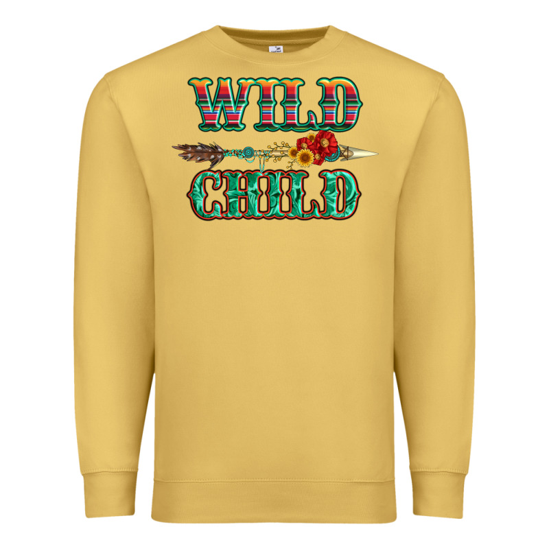 Wild Chıld Serape Sunflower And Gemstone With Arrow Premium Sweatshirt by Artiststas | Teevron