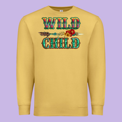 Wild Chıld Serape Sunflower And Gemstone With Arrow Premium Sweatshirt Designed By Artiststas