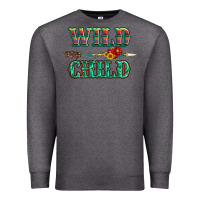 Charcoal Heather wild chıld serape sunflower and gemstone with arrow Premium Sweatshirt - Artiststas