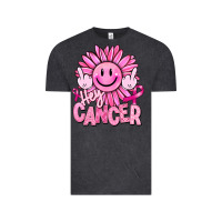 Vintage Black hey cancer smiley face breast cancer Vintage Tee - RanaPortraitStore