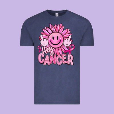 Hey Cancer Smiley Face Breast Cancer Vintage Tee Designed By Ranaportraitstore