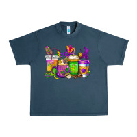 Midnight Navy mardi gras coffee cups cowgirl Urban Heavy Tee - CowGirlArtShop