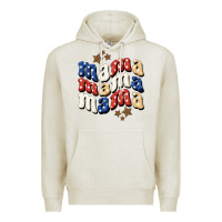 Oatmeal Heather american mama Premium Hoodie - BundleAndBundleShop