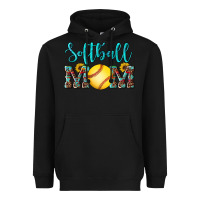 Black western leopard  sunflowers glitter mom softball Heavyweight Hoodie - Artiststas