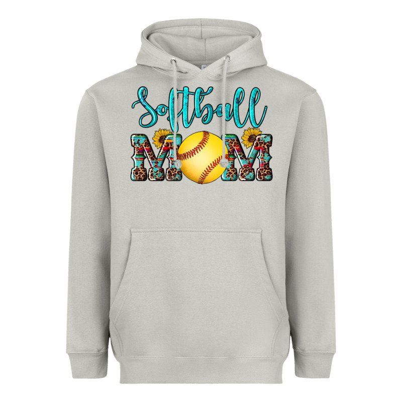 Western Leopard  Sunflowers Glitter Mom Softball Heavyweight Hoodie by Artiststas | Teevron