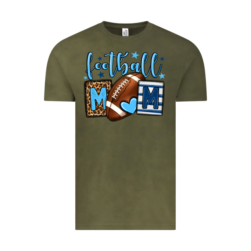 Football Mom Blue Team Color Vintage Tee by HowdyJamesFarm | Teevron