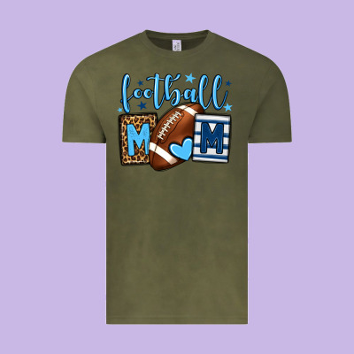 Football Mom Blue Team Color Vintage Tee Designed By Howdyjamesfarm