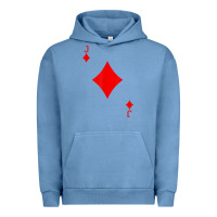 Pigment Pebble Blue jack of diamond deck of cards halloween costume t shirt Urban Hoodie - trangStudio