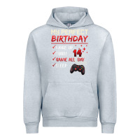 Heather Grey 14 Year Old Gamer Gift Boy Teen 14th Perfect Birthday Gaming Urban Hoodie - trangStudio
