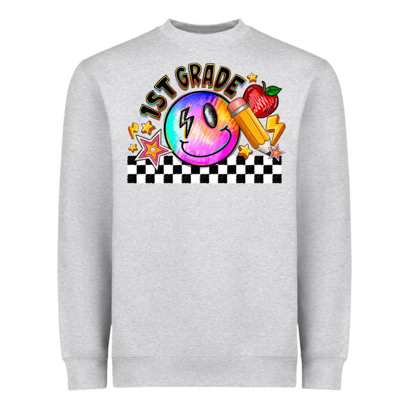1st Grade Heavyweight Sweatshirt by CowhideDigitalArt | Teevron