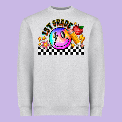 1st Grade Heavyweight Sweatshirt Designed By Cowhidedigitalart