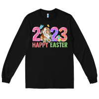 Black 2023 Happy Easter Long Sleeve Tee - CowGirlArtShop
