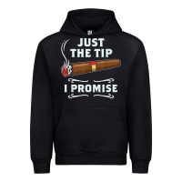 Black Just The Tip Cigar Smoker Gift Funny Cigar Smoking Urban Hoodie - trangStudio