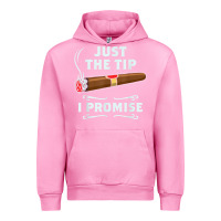 Fuchsia Pink Just The Tip Cigar Smoker Gift Funny Cigar Smoking Urban Hoodie - trangStudio