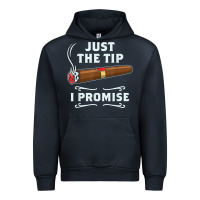 Navy Just The Tip Cigar Smoker Gift Funny Cigar Smoking Urban Hoodie - trangStudio