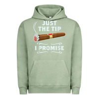 Pigment Oil Green Just The Tip Cigar Smoker Gift Funny Cigar Smoking Urban Hoodie - trangStudio