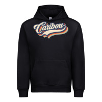Black I Love Caribou City Usa Retro Vintage Urban Hoodie - trangStudio