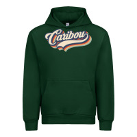 Forest Green I Love Caribou City Usa Retro Vintage Urban Hoodie - trangStudio
