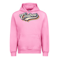 Fuchsia Pink I Love Caribou City Usa Retro Vintage Urban Hoodie - trangStudio