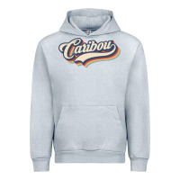 Heather Grey I Love Caribou City Usa Retro Vintage Urban Hoodie - trangStudio