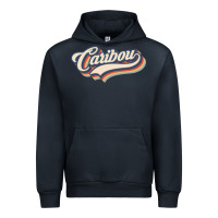 Navy I Love Caribou City Usa Retro Vintage Urban Hoodie - trangStudio