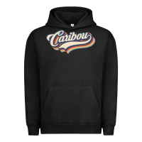 Pigment Black I Love Caribou City Usa Retro Vintage Urban Hoodie - trangStudio