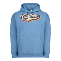 Pigment Pebble Blue I Love Caribou City Usa Retro Vintage Urban Hoodie - trangStudio