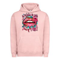Pigment Salmon in october we wear pink  lips Urban Hoodie - AdoDesignShop