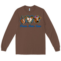 Chestnut Peace Love Cows Long Sleeve Tee - Jasminsmagicworld