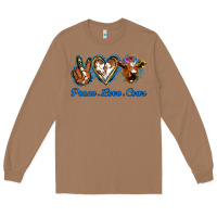 Toasted Coconut Peace Love Cows Long Sleeve Tee - Jasminsmagicworld
