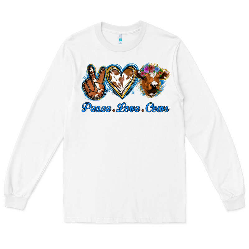 Peace Love Cows Long Sleeve Tee by Jasminsmagicworld | Teevron
