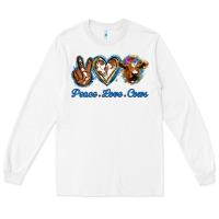 White Peace Love Cows Long Sleeve Tee - Jasminsmagicworld