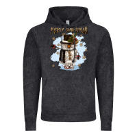 Vintage Black merry christmas snowman Vintage Hoodie - CowGirlArtShop