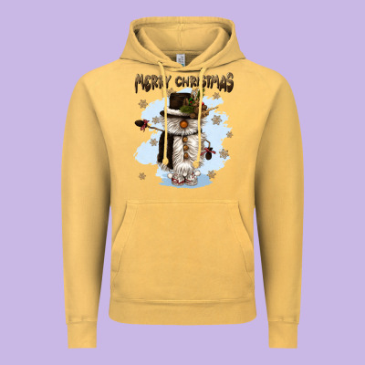 Merry Christmas Snowman Vintage Hoodie Designed By Cowgirlartshop