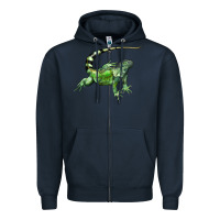 Navy İguana Zipper Hoodie - LillyAllenDesigns