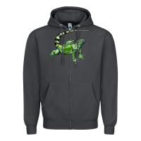 Smoke İguana Zipper Hoodie - LillyAllenDesigns