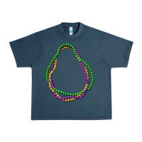 Midnight Navy mardi gras beads Urban Heavy Tee - CowGirlArtShop