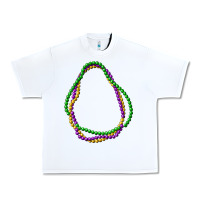 Mardi Gras Beads Urban Heavy Tee | Teevron