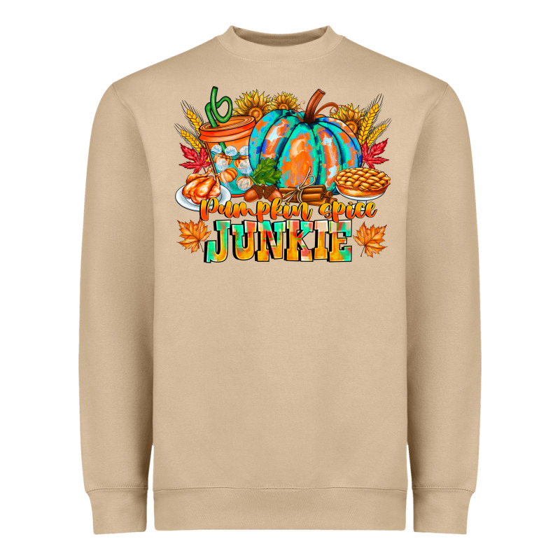 Pumpkin Spice Junkie Heavyweight Sweatshirt by CowhideDigitalArt | Teevron