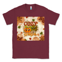Burgundy Fall Cozy Season Classic Tee - texasbilliewilder