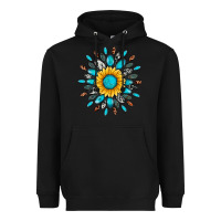 Black gemstone sunflower Heavyweight Hoodie - Artiststas
