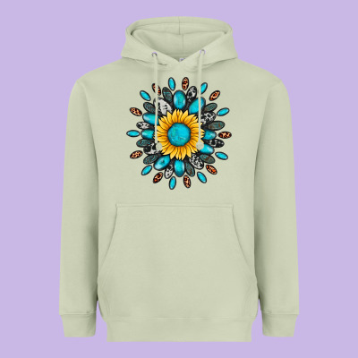 Gemstone Sunflower Heavyweight Hoodie Designed By Artiststas