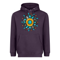 Plum gemstone sunflower Heavyweight Hoodie - Artiststas