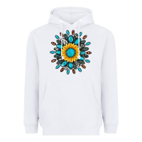 White gemstone sunflower Heavyweight Hoodie - Artiststas